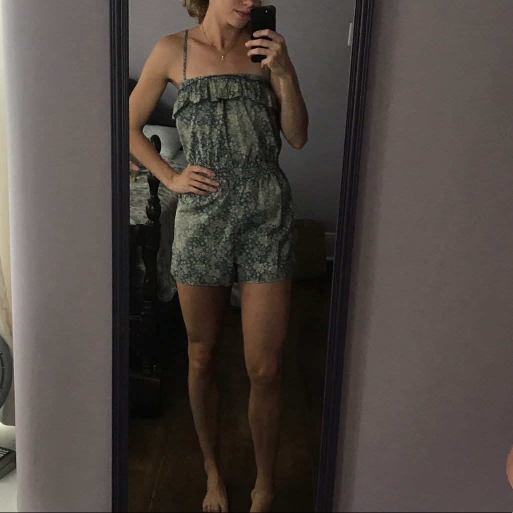 Denim Patterned Romper